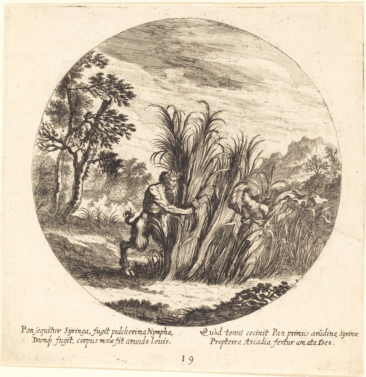 Pan en Syrinx door Georg Andreas Wolfgang the Elder