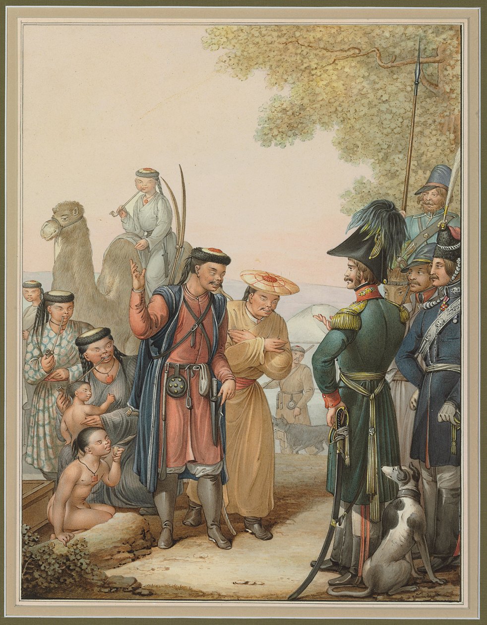 Kozakken en Kalmukken door Georg Emanuel Opitz