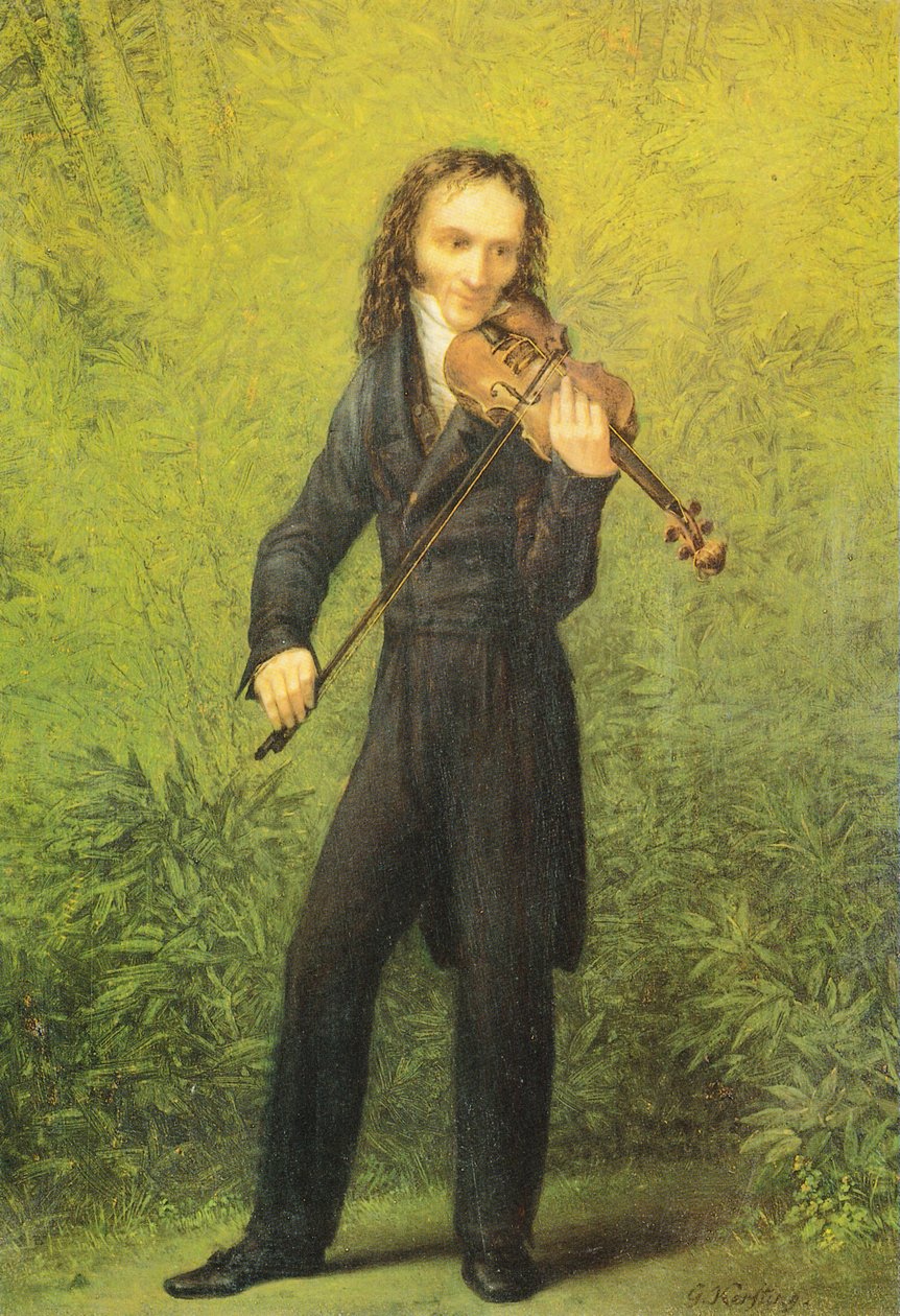 De violist Niccolò Paganini door Georg Friedrich Kersting