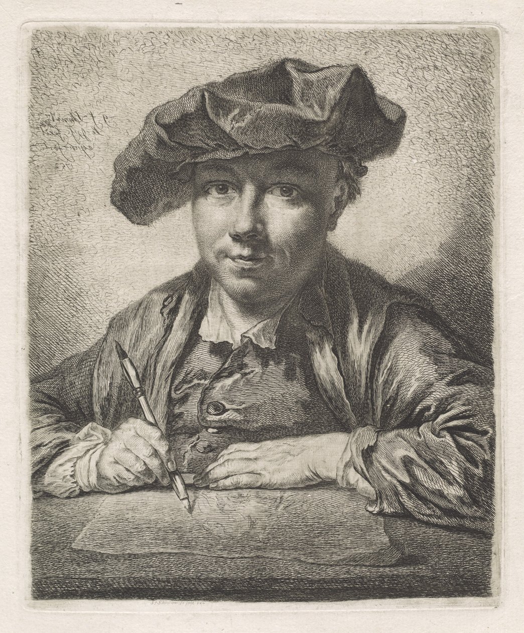 Zelfportret door Georg Friedrich Schmidt
