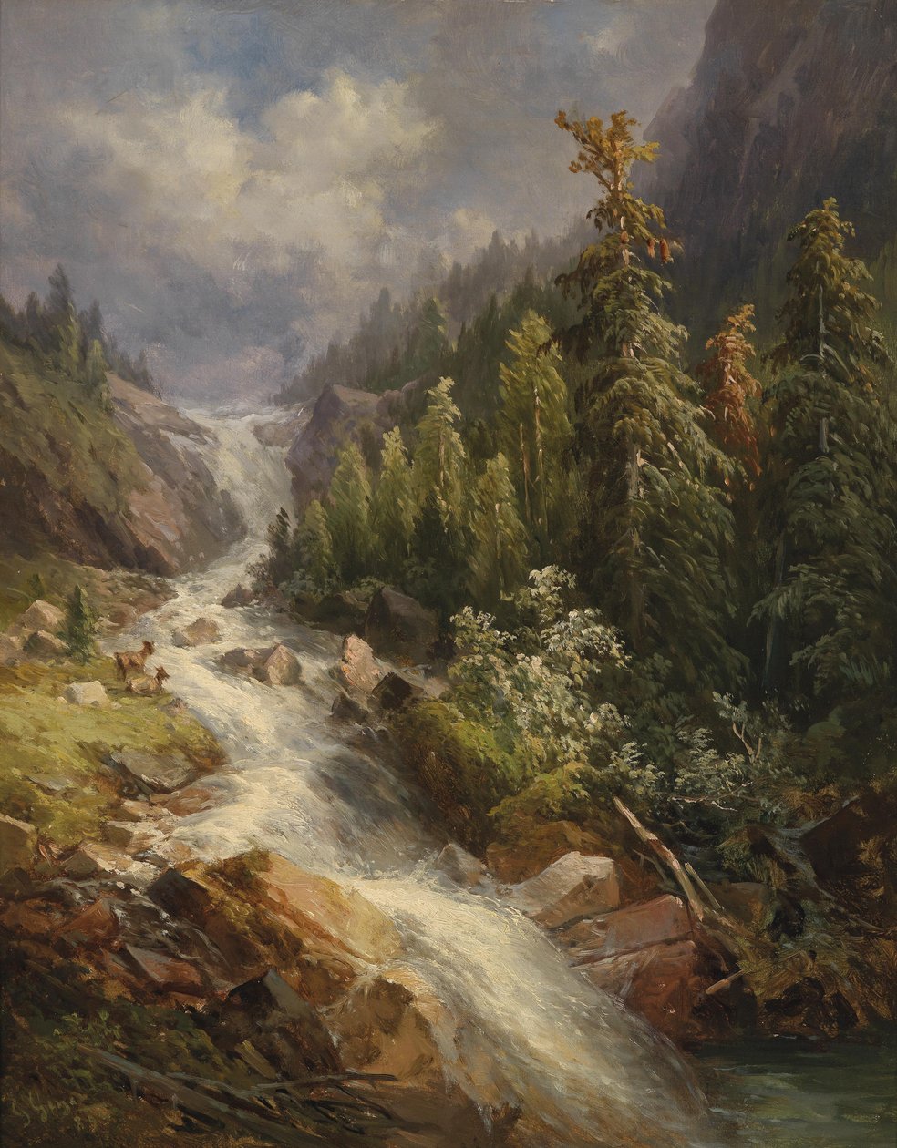 Stalbachwaterval bij Grundlsee door Georg Geyer