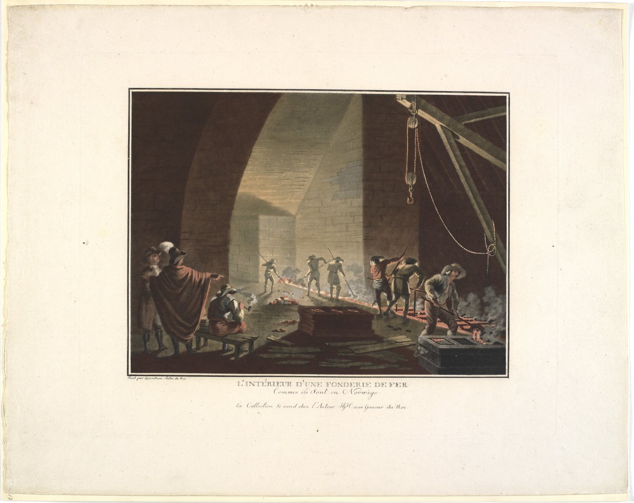 Het interieur van een ijzergieterij door Georg Haas