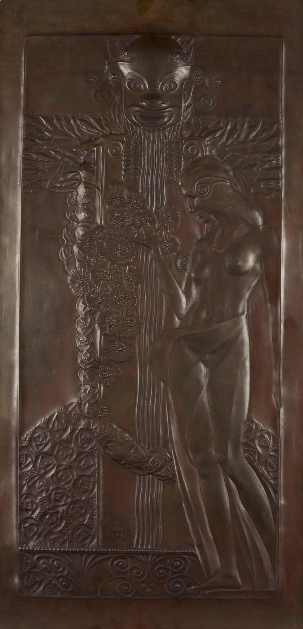 Nimf en sater door Georg Klimt