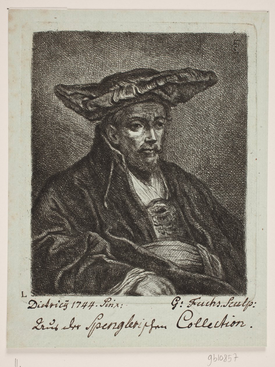 Een man met baret door Georg Mathias Fuchs