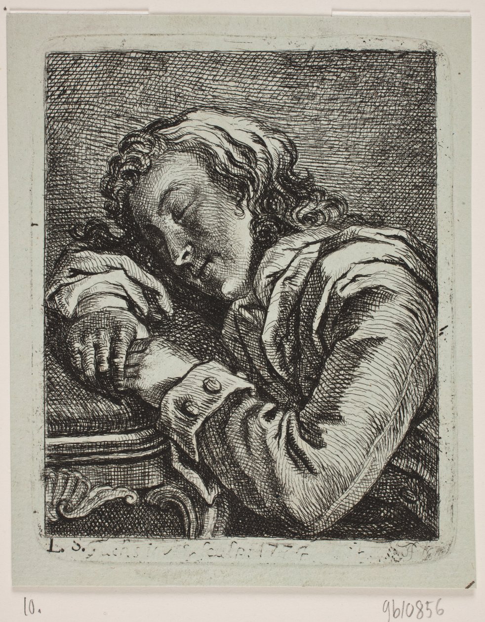 Een Slapende Man door Georg Mathias Fuchs