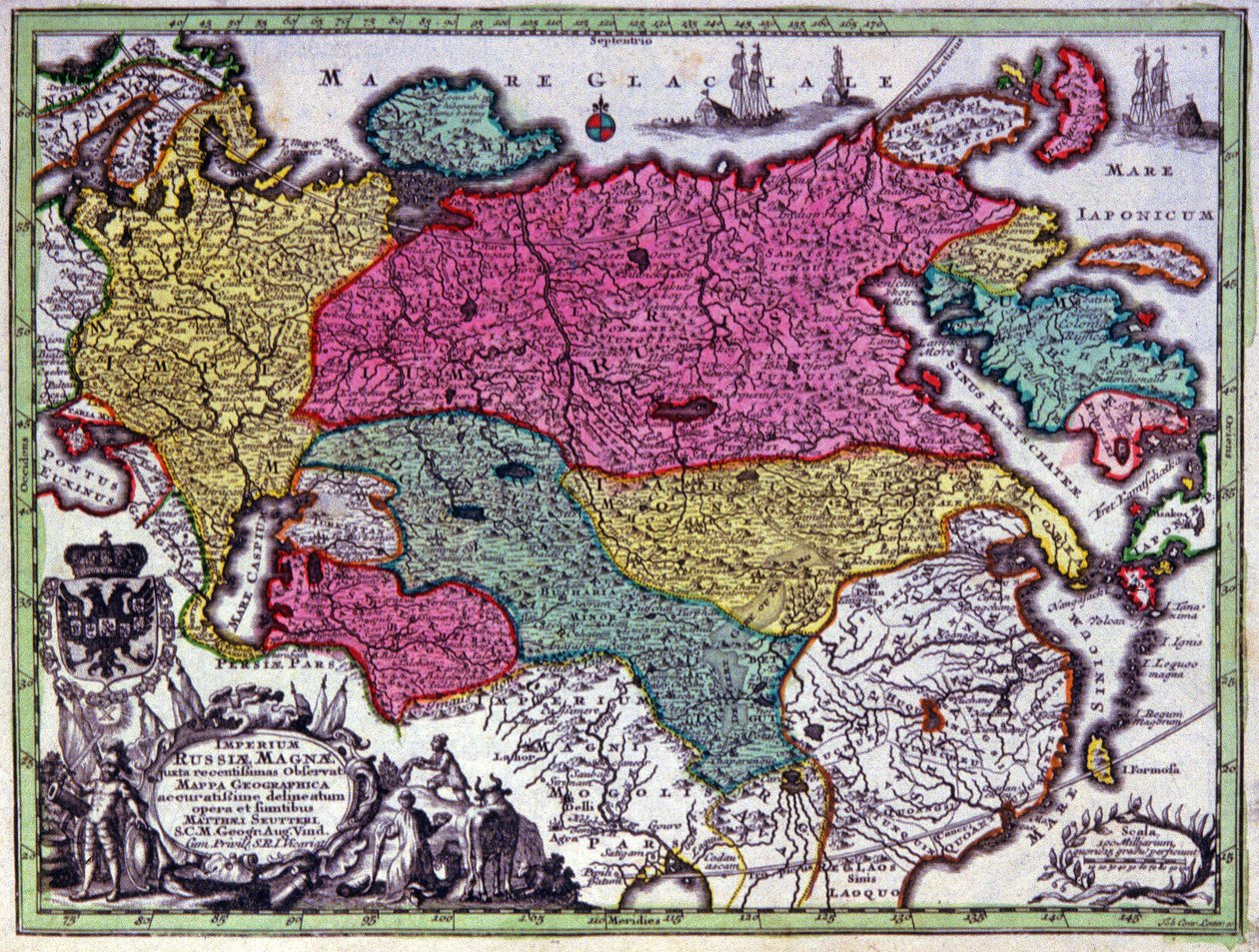 Het Russische Rijk door Georg Matthäus Seutter