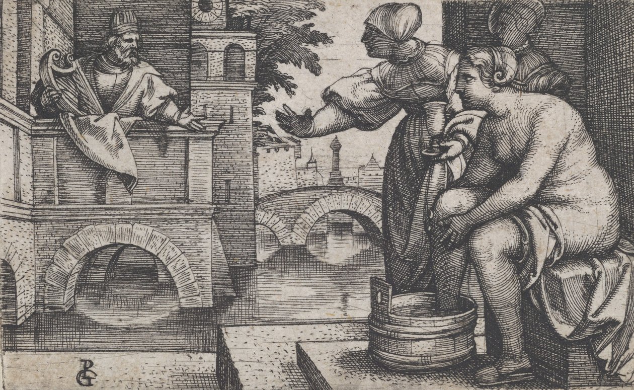 David en Bathseba door Georg Pencz
