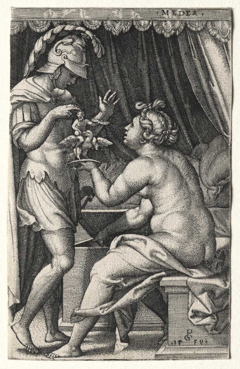 Medea en Jason door Georg Pencz