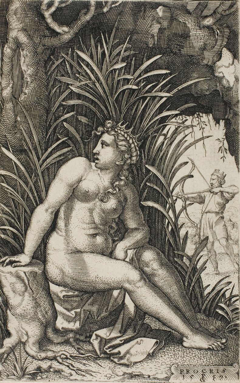 Procris, uit Griekse Heldinnen door Georg Pencz