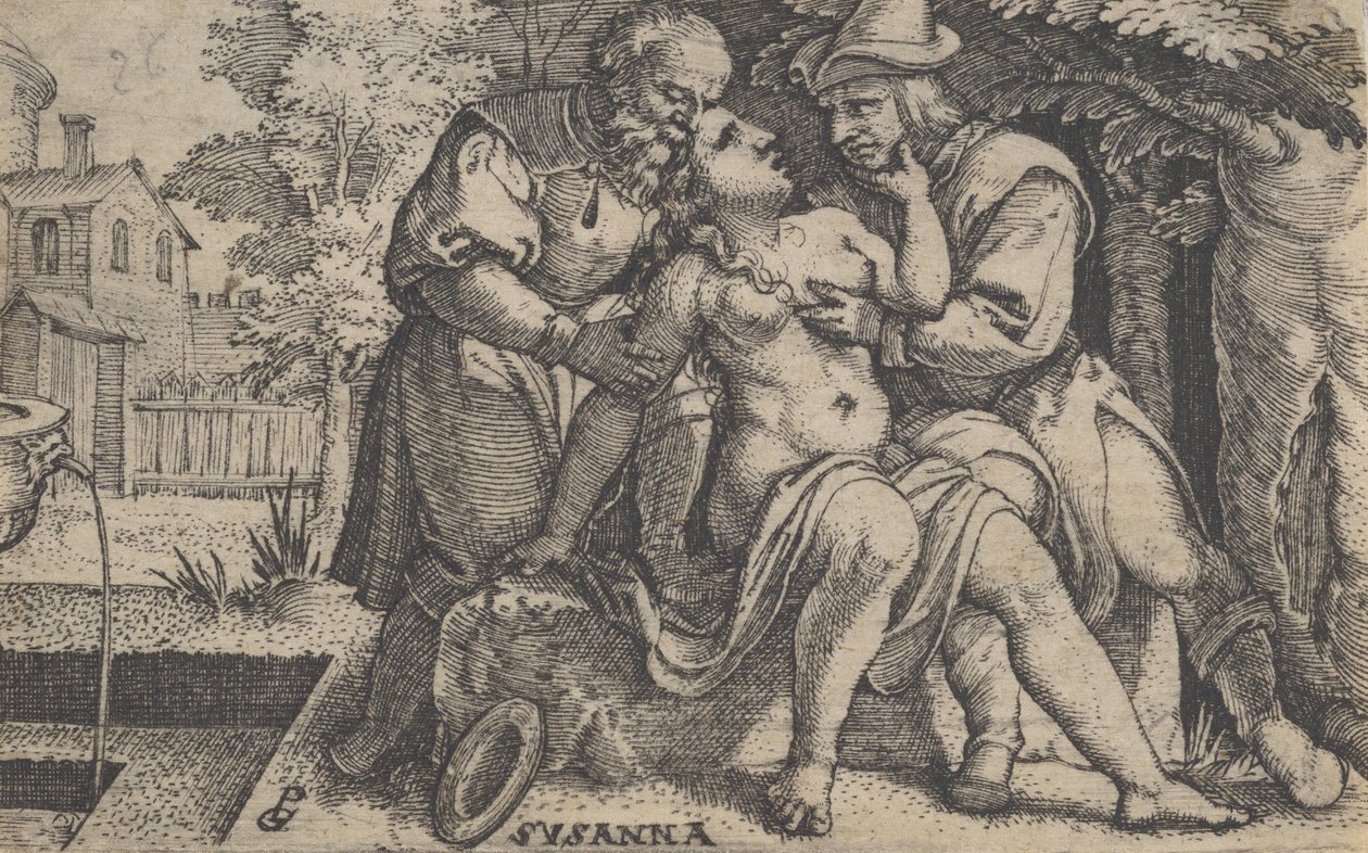 Susanna en de ouderlingen door Georg Pencz