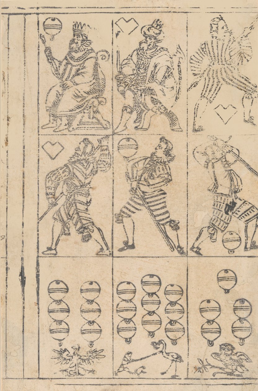 Blad met Speelkaarten door Georg Schachomair