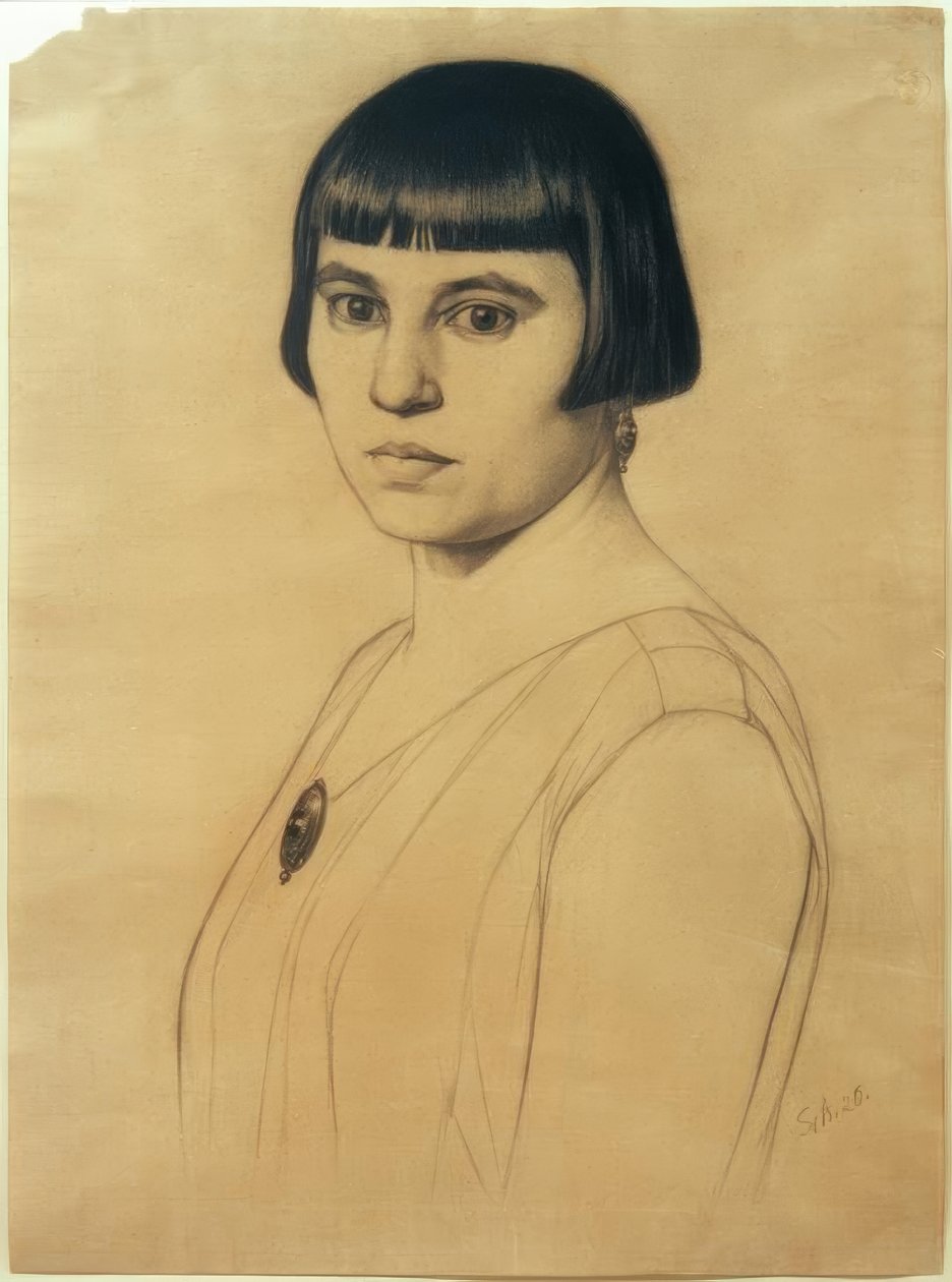 Portret Elisabeth Scholz door Georg Scholz