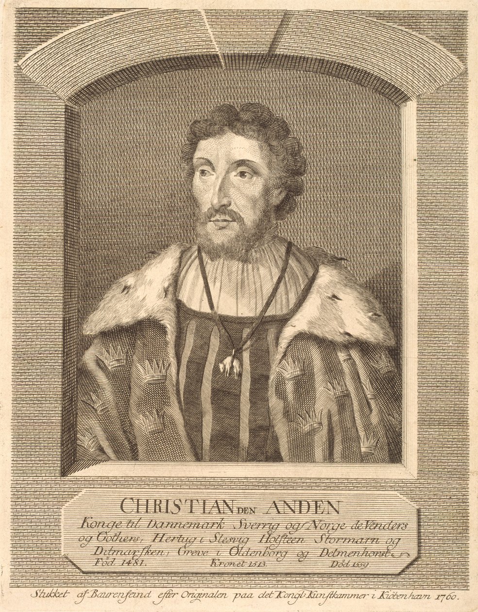 Christian II door Georg Vilhelm Baurenfeind