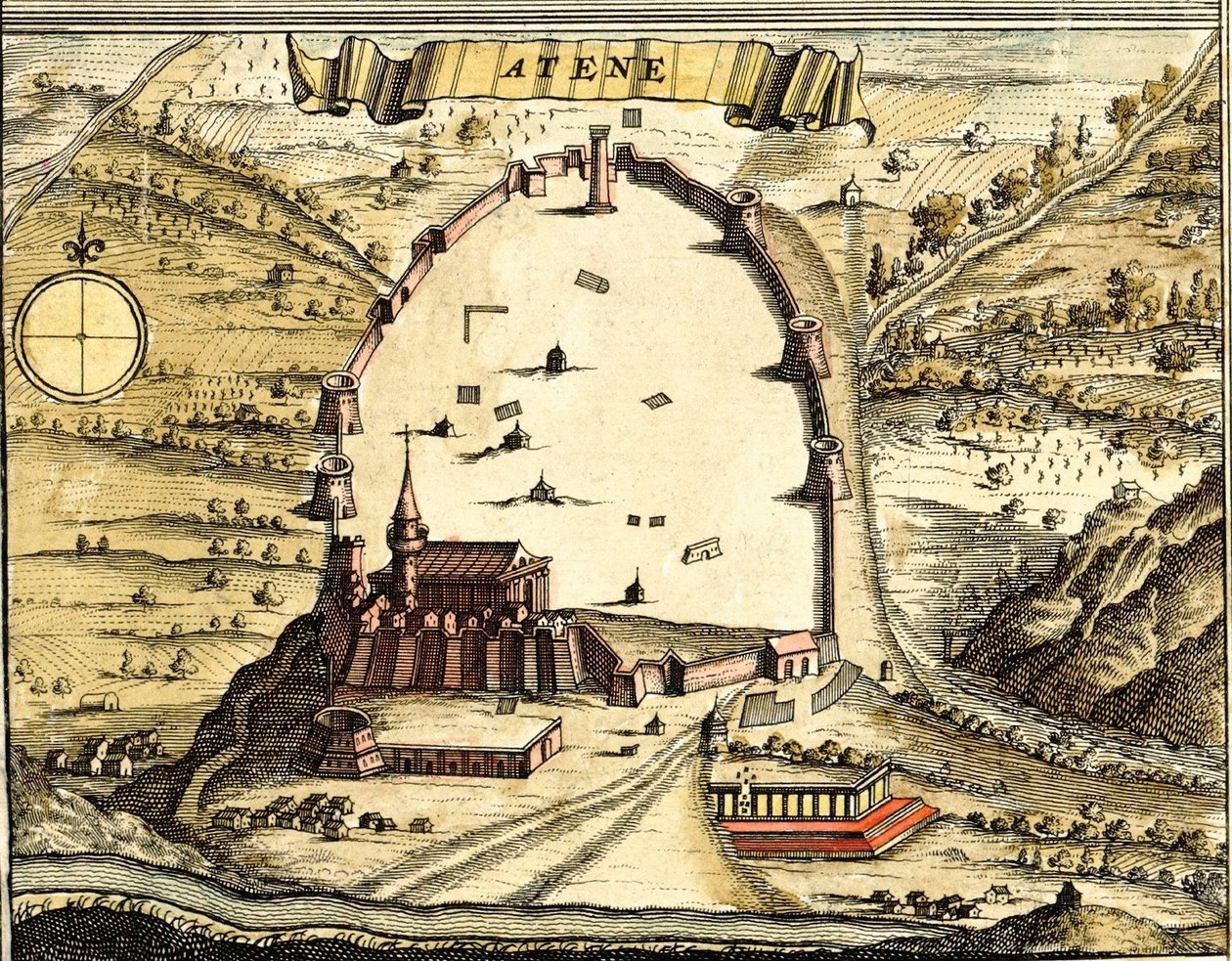 Athene, Griekenland door Georg and Hogenberg Franz (1535 90) Braun