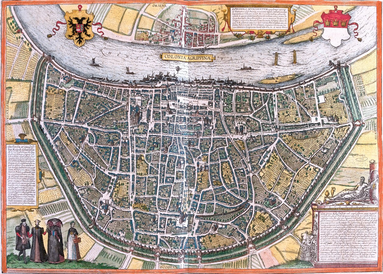 Keulen, Duitsland door Georg and Hogenberg Franz (1535 90) Braun