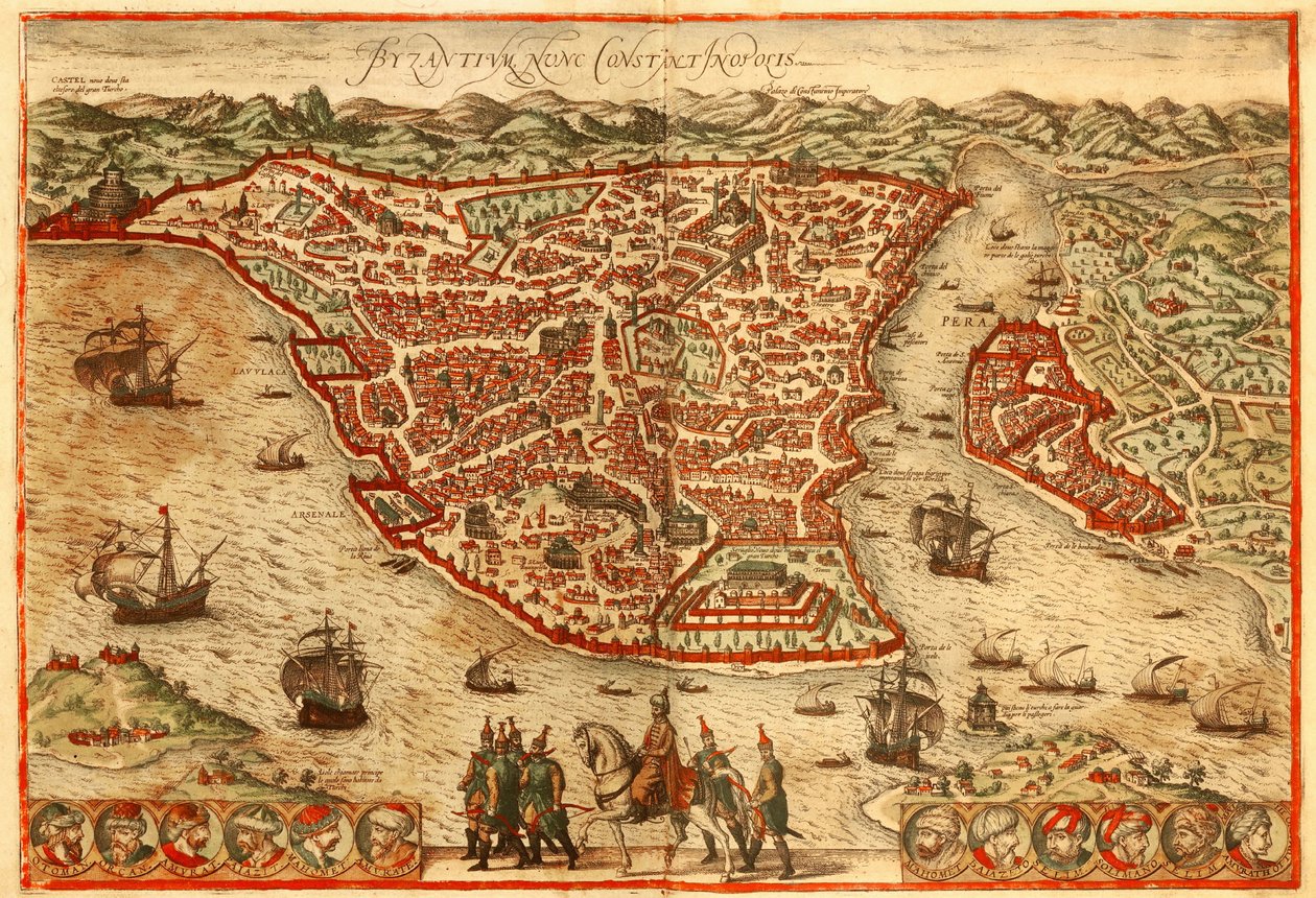 Istanbul door Georg and Hogenberg Franz (1535 90) Braun