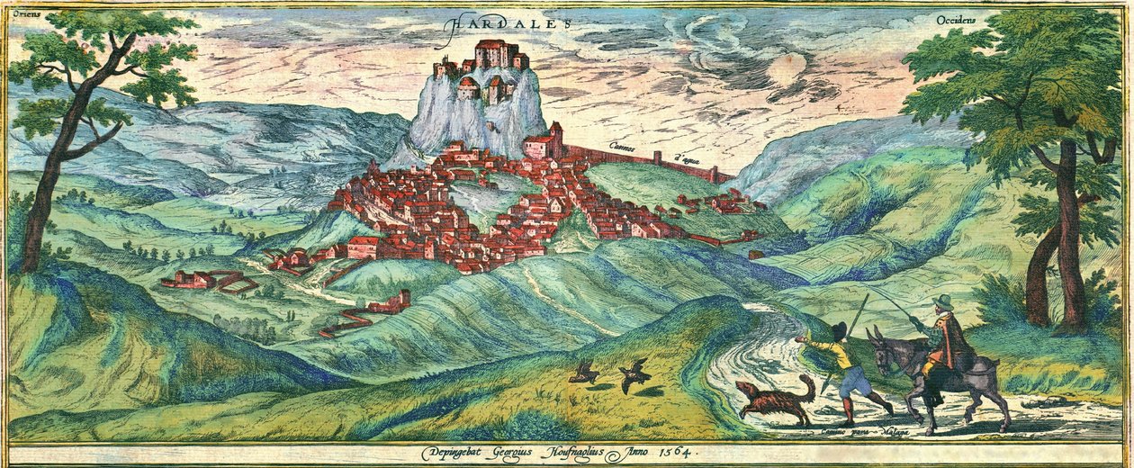 Malaga door Georg and Hogenberg Franz (1535 90) Braun
