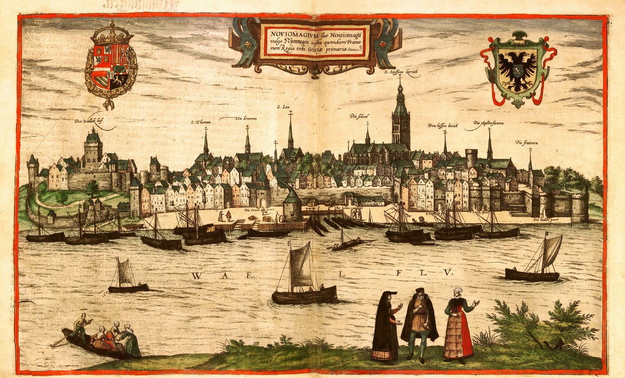 Nijmegen, Netherlands door Georg and Hogenberg Franz (1535 90) Braun