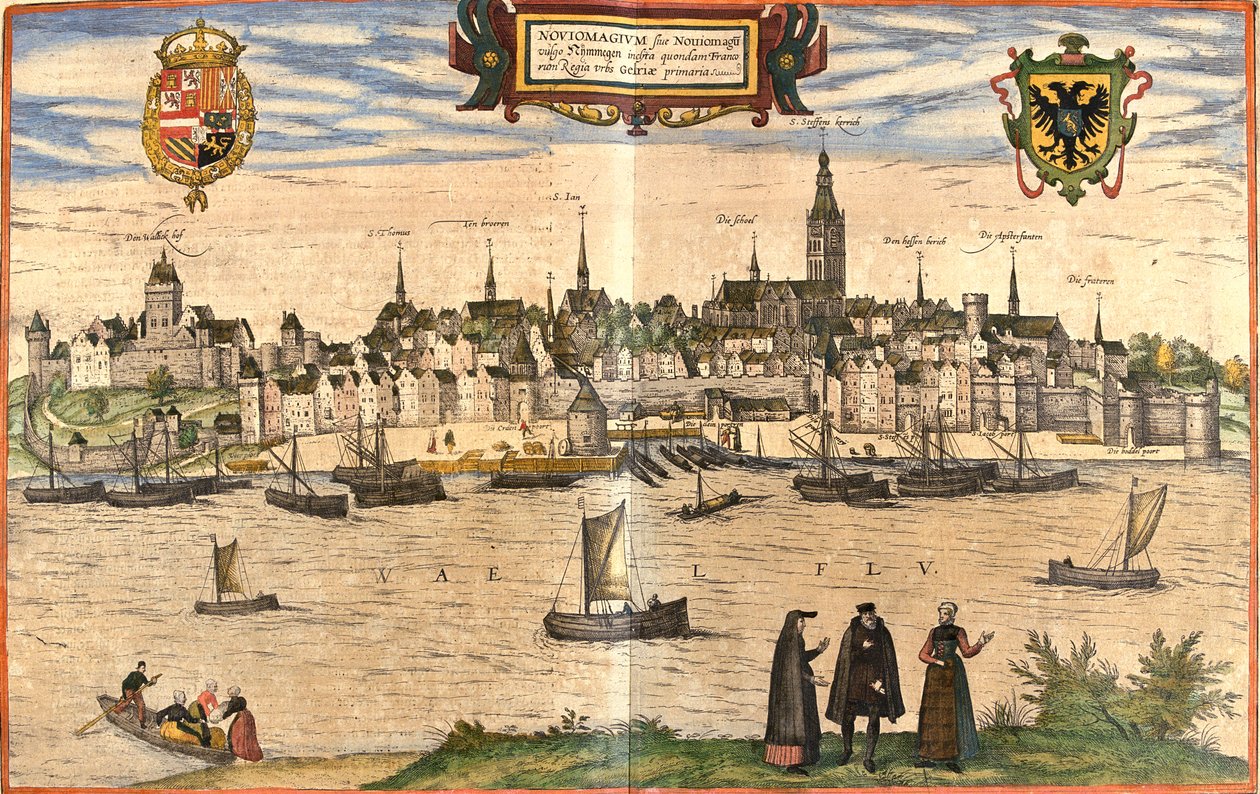 Nijmegen, Netherlands door Georg and Hogenberg Franz (1535 90) Braun