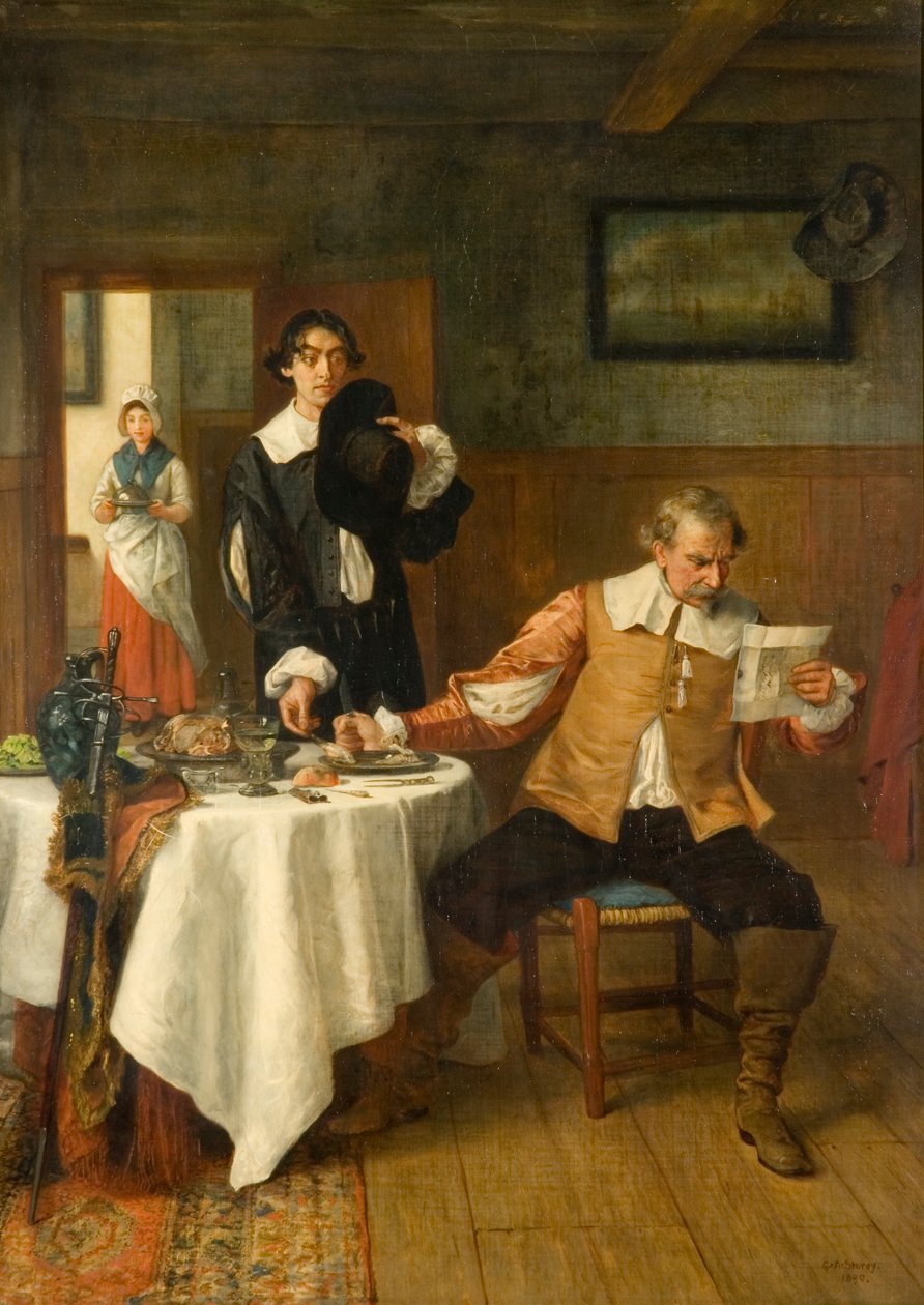 De hongerige boodschapper, 1890 door George Adolphus Storey