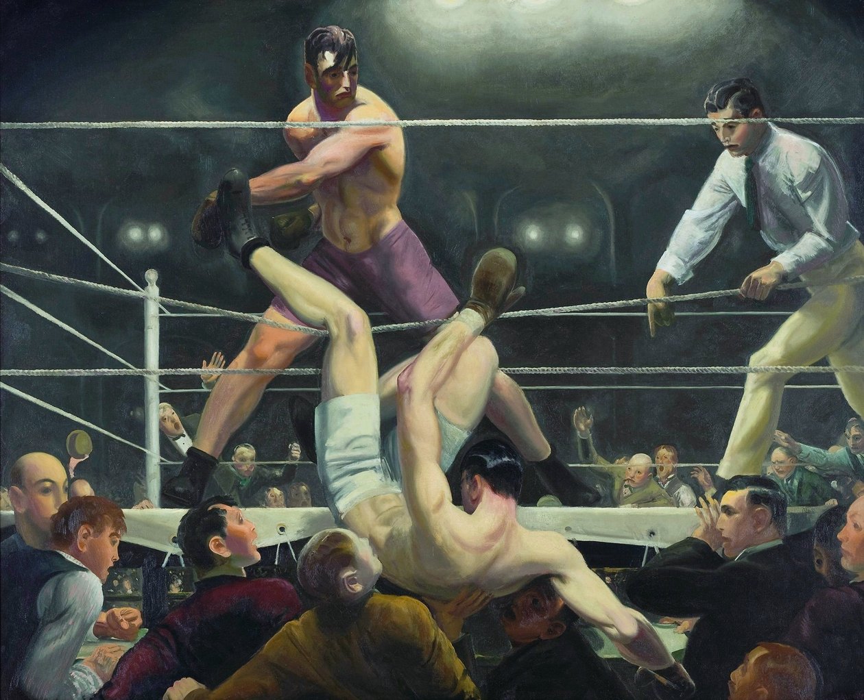 Dempsey en Firpo door George Wesley Bellows
