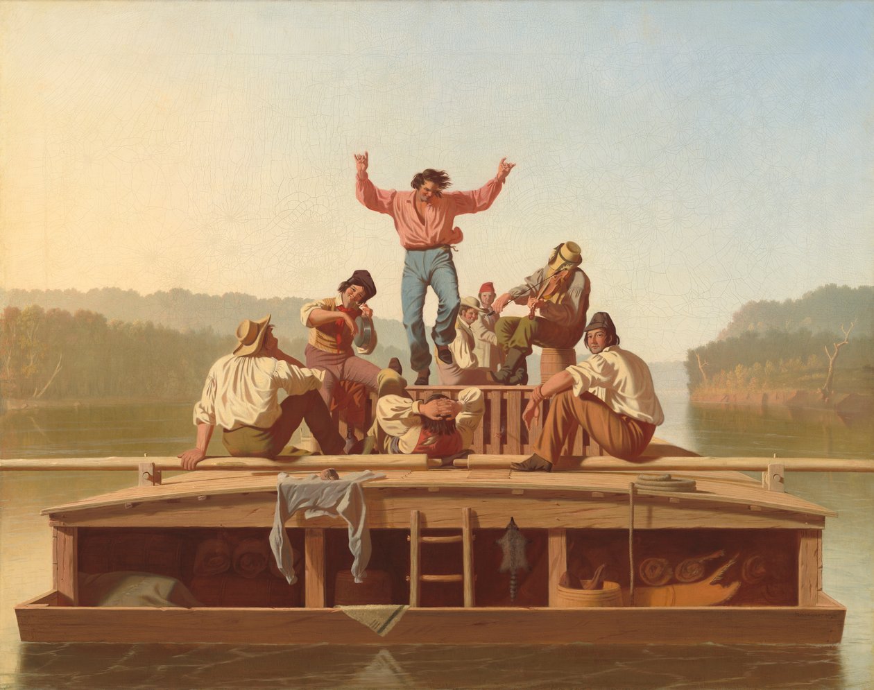 De vrolijke platbootmannen door George Caleb Bingham