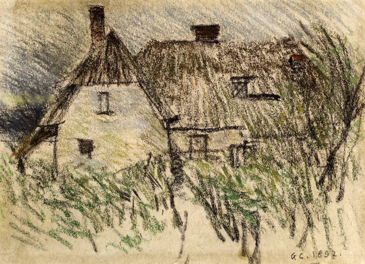 Cottage nabij Walberswick, Suffolk, 1892 door George Clausen