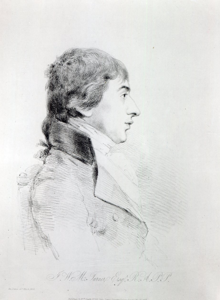 Joseph Mallord William Turner R.A, gegraveerd door William Daniell, 1827 door George Dance