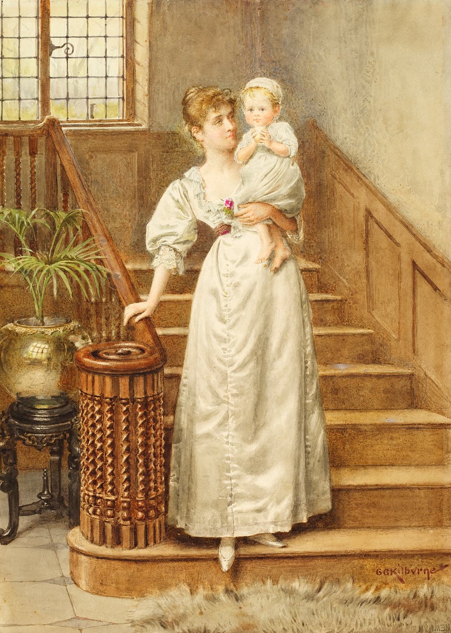 Moeder en Kind, ca. 1890 door George Goodwin Kilburne