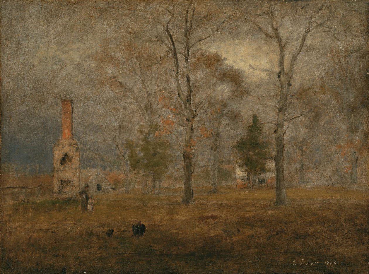Grijze dag, Goochland door George Inness