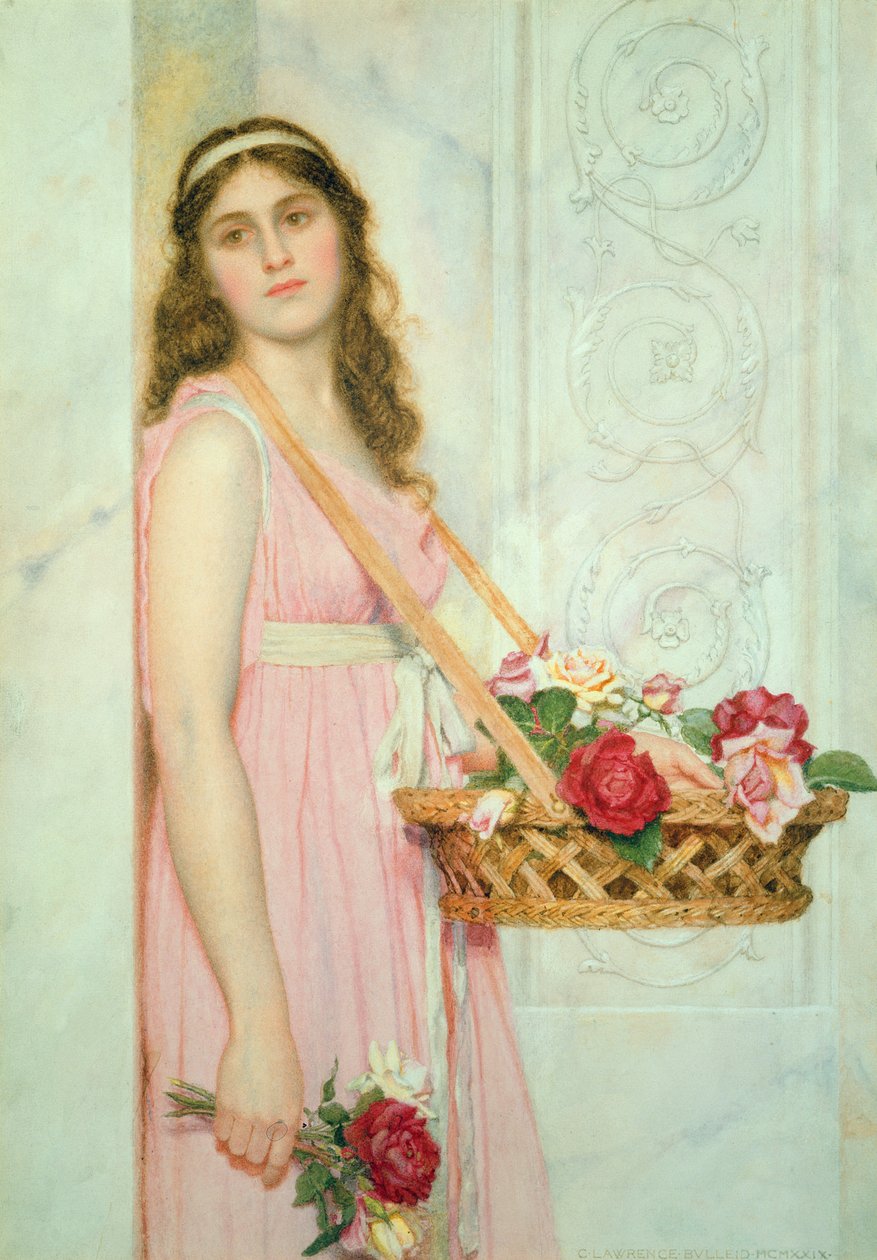 De bloemenverkoper, 1929 door George Lawrence Bulleid
