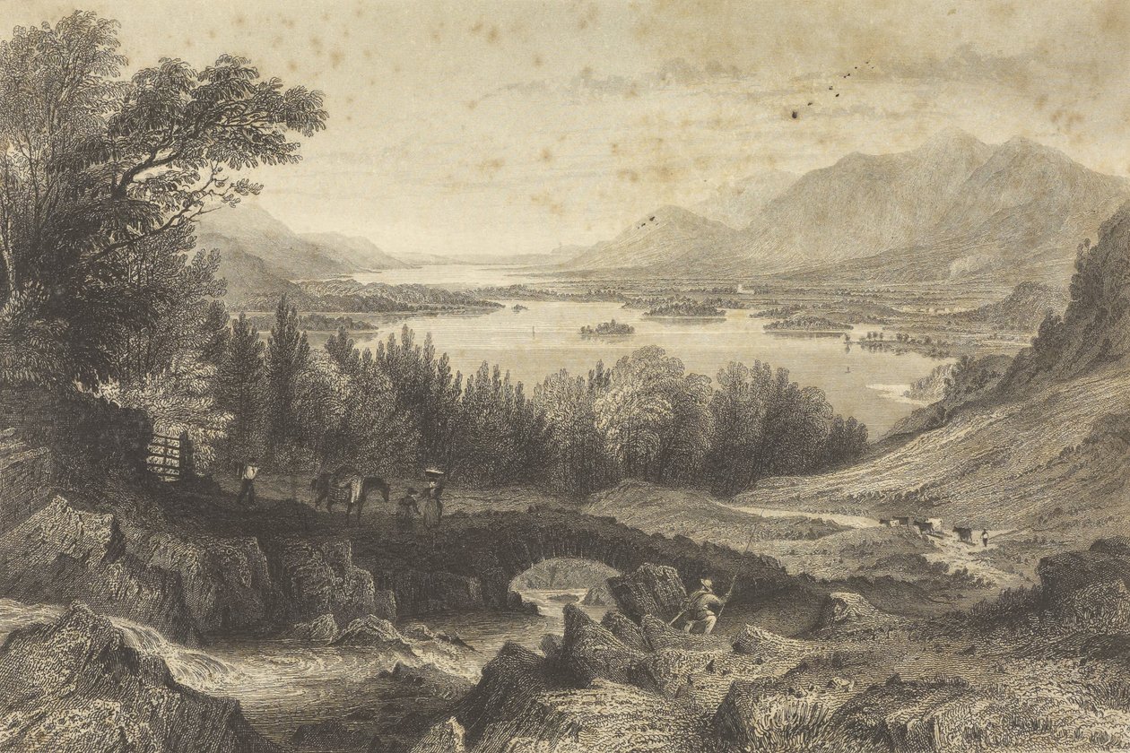 Derwent en Bassenthwaite-meren door George Pickering