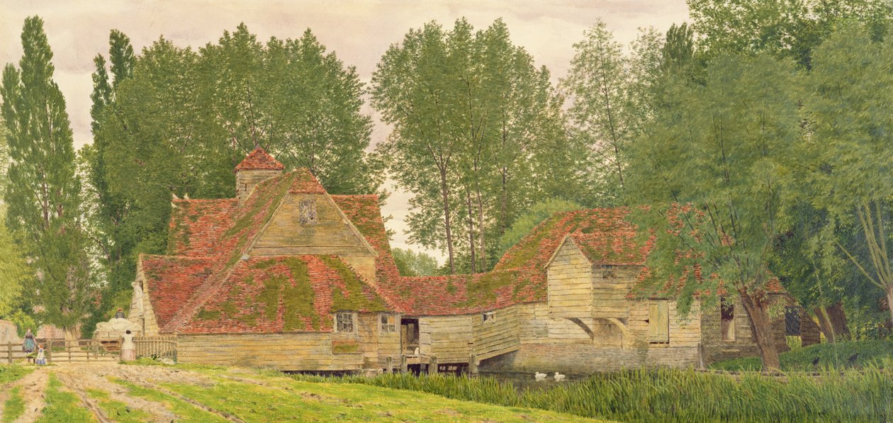 Molen aan de Theems bij Mapledurham, 1860 door George Price Boyce