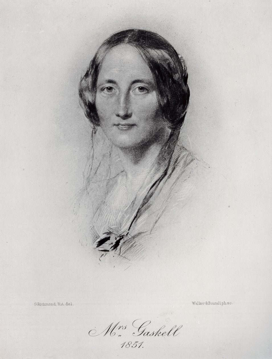 Elizabeth Cleghorn Gaskell (1810-65) door George Richmond