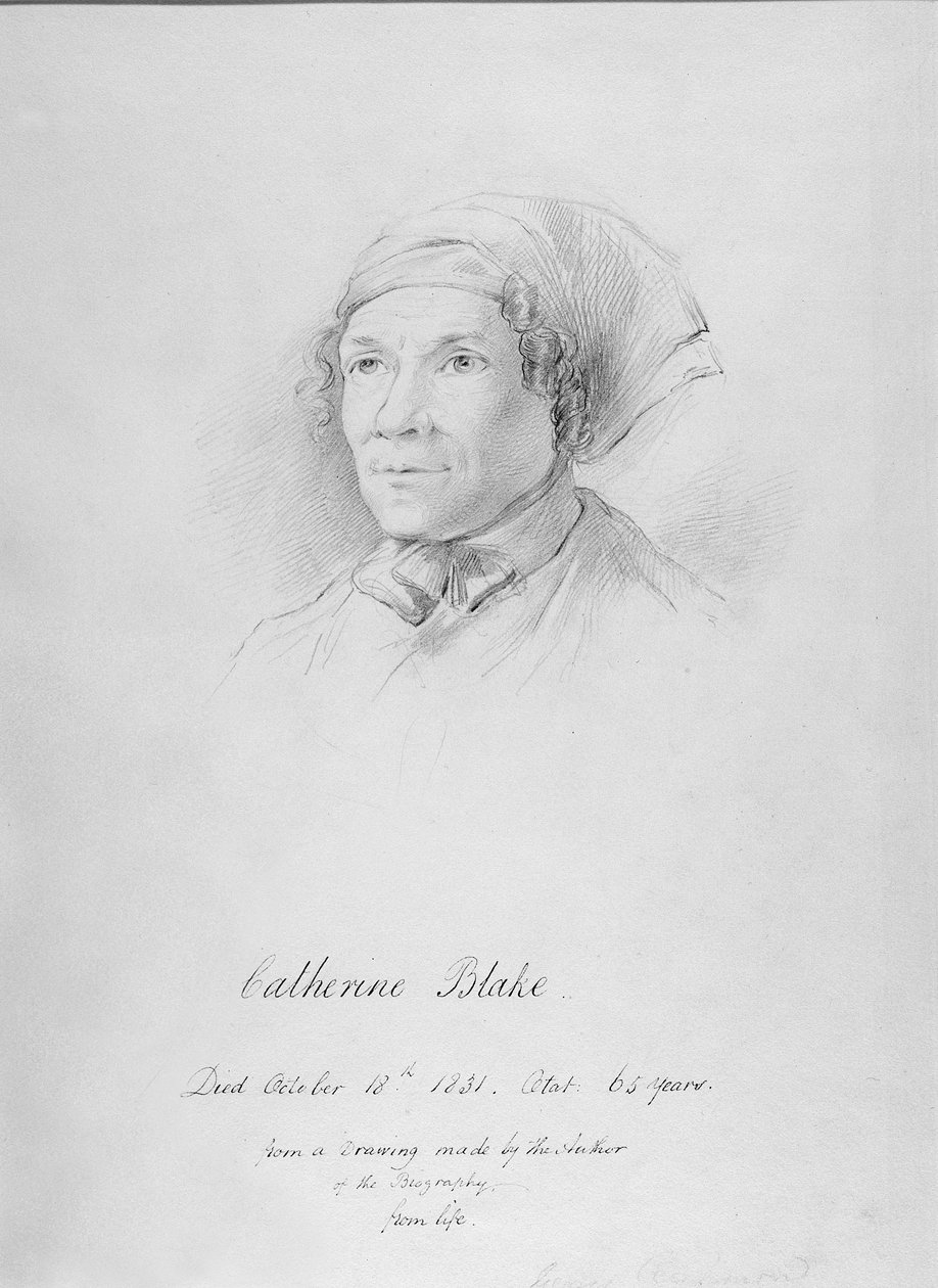 Portret van Catherine Blake (1762-1831) naar een tekening van Frederick Tatham, c.1830 door George Richmond