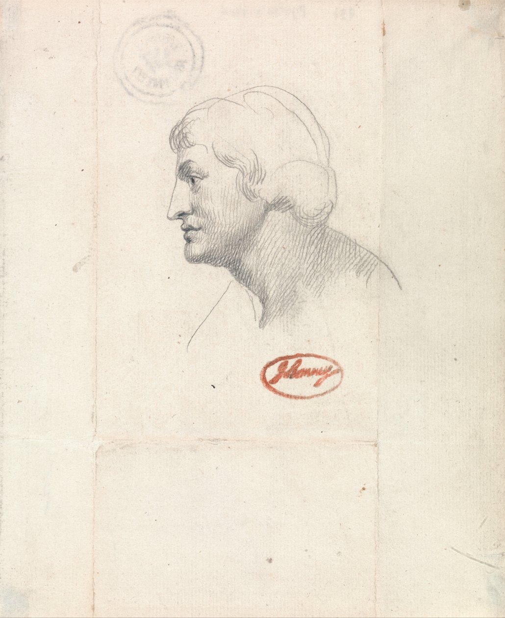Hoofd van Apollo door George Romney