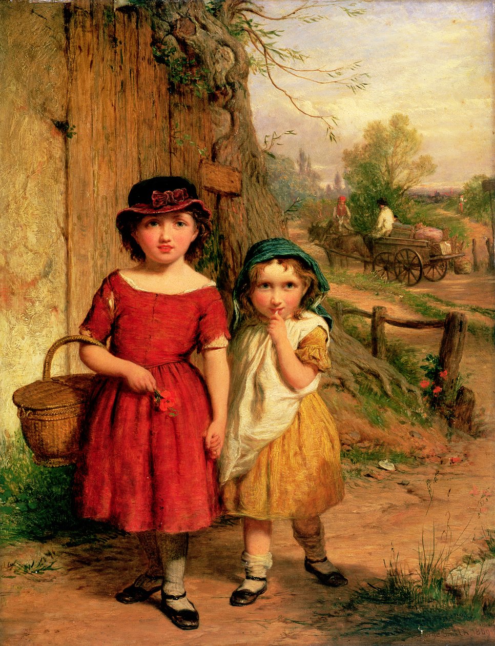 Kleine dorpelingen, 1869 door George Smith