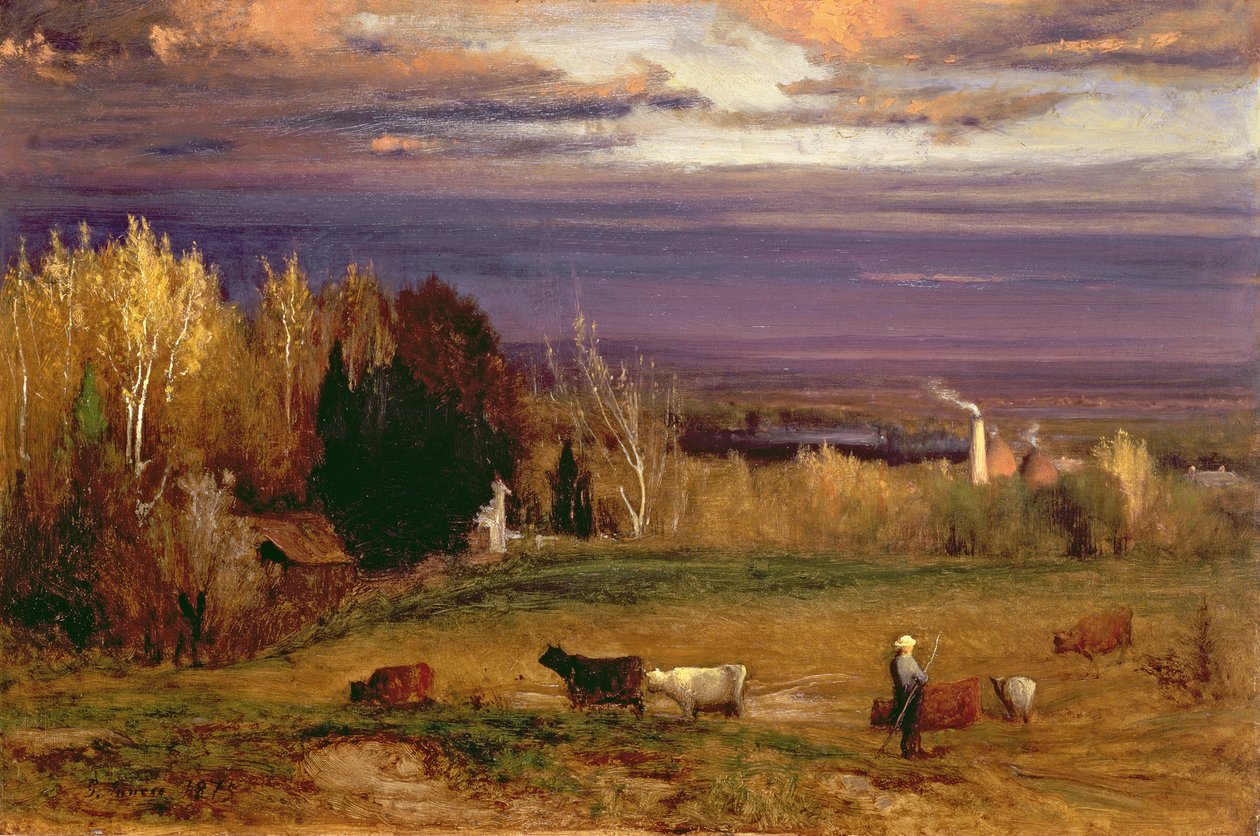 Zonneschijn na Storm of Zonsondergang, 1875 door George Inness
