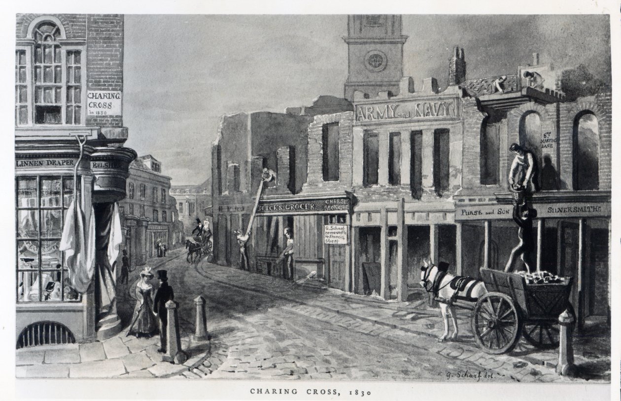Charing Cross, 1830 door George Snr Scharf