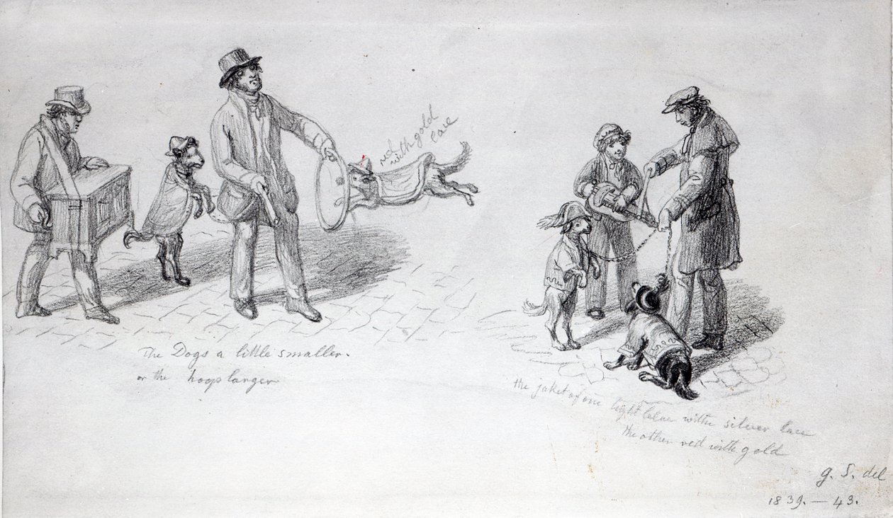Straatartiesten, c.1839-43 door George Snr Scharf