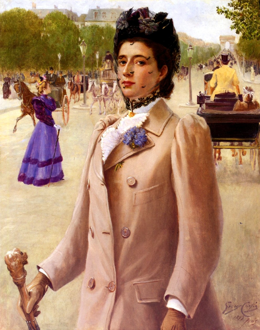 Een vrouw in Parijs, 1893 door George Vaughan Curtis