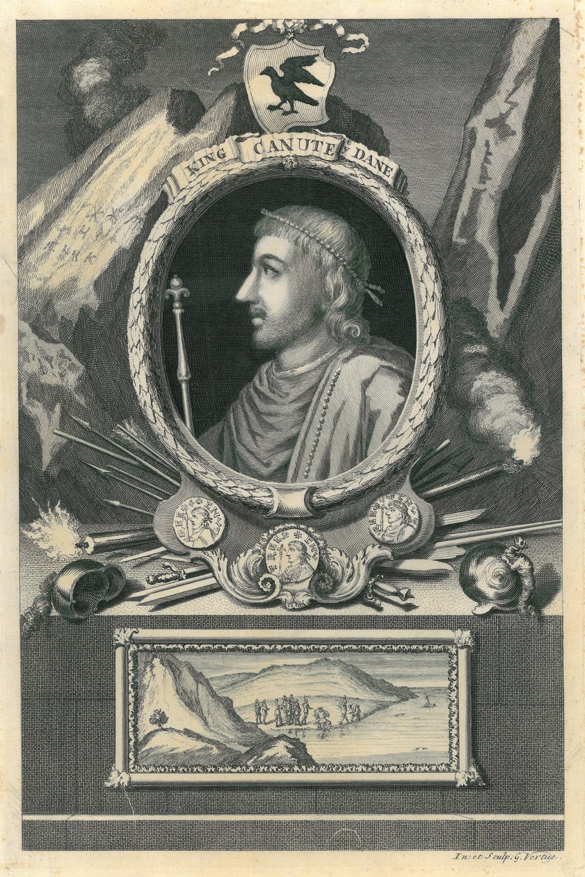 Koning Canute door George Vertue