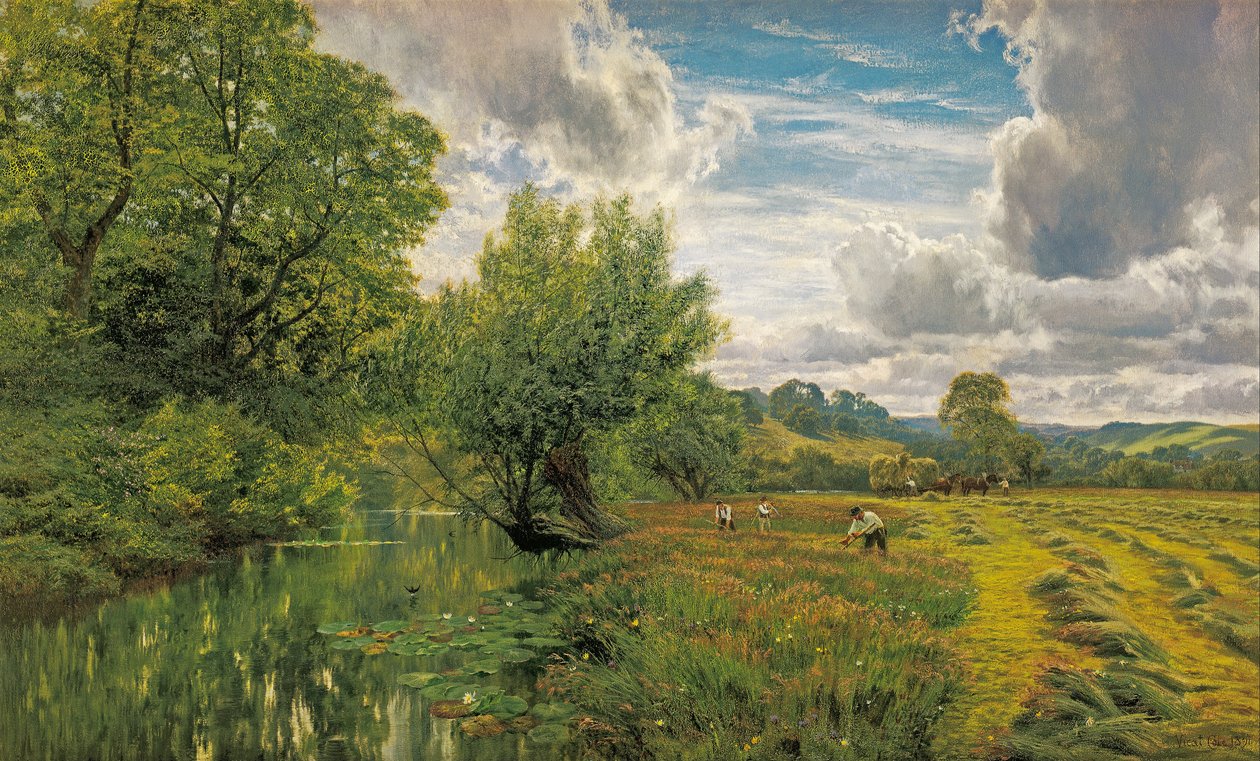 Hooiveld, nabij Days Lock, Oxon door George Vicat Cole