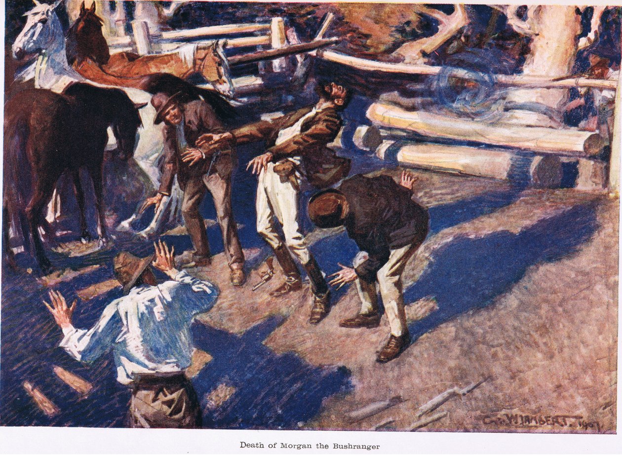 De dood van Morgan de struikrover door George Washington Lambert