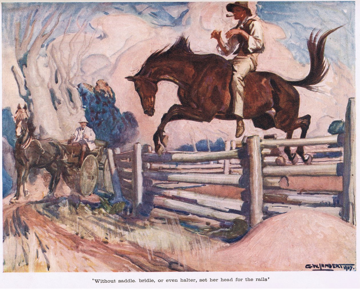 Zonder zadel, teugel of halster door George Washington Lambert