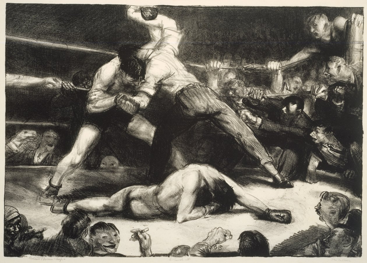 Een Knock-Out door George Wesley Bellows