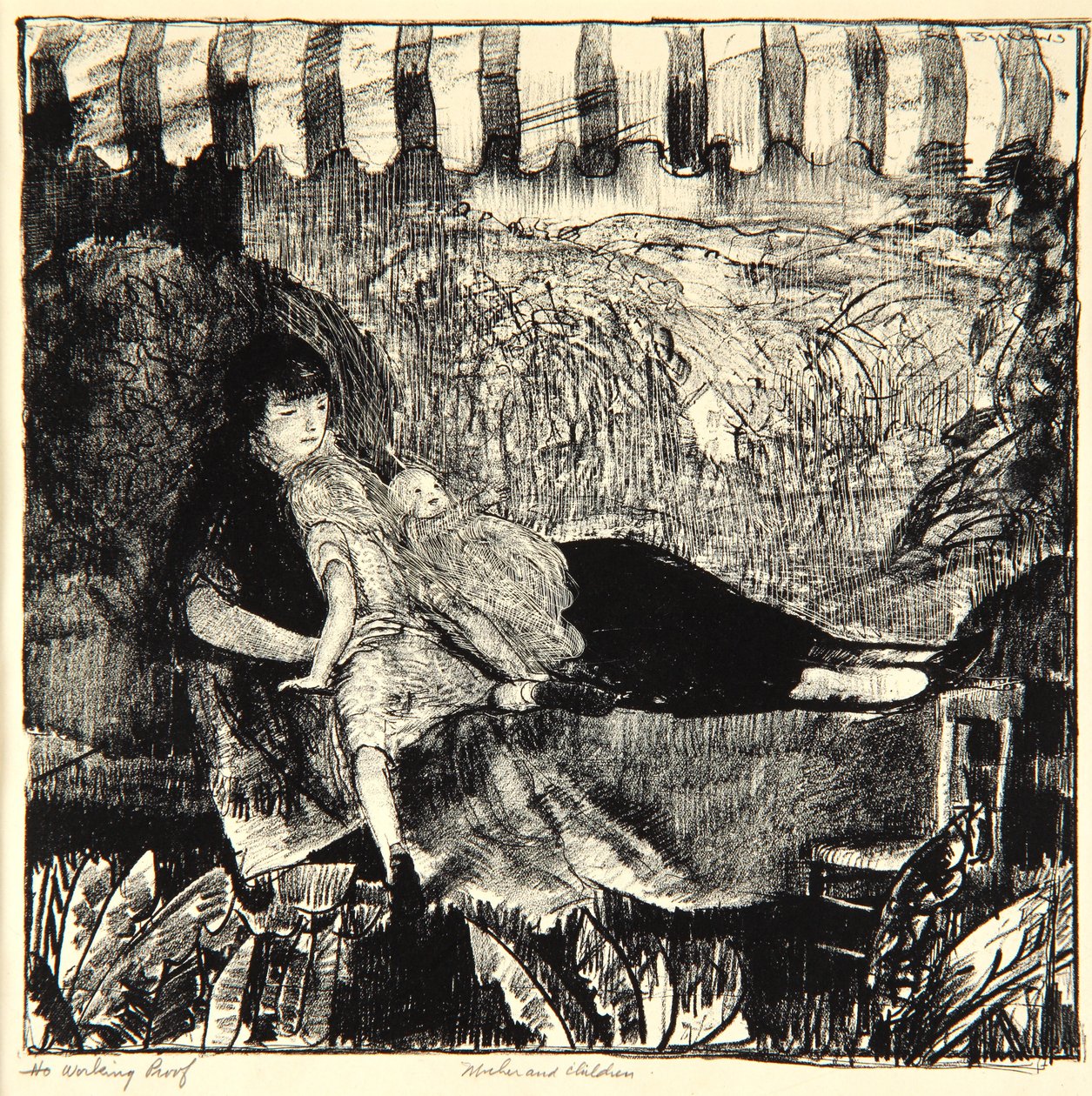 Moeder en Kinderen, 1916 door George Wesley Bellows