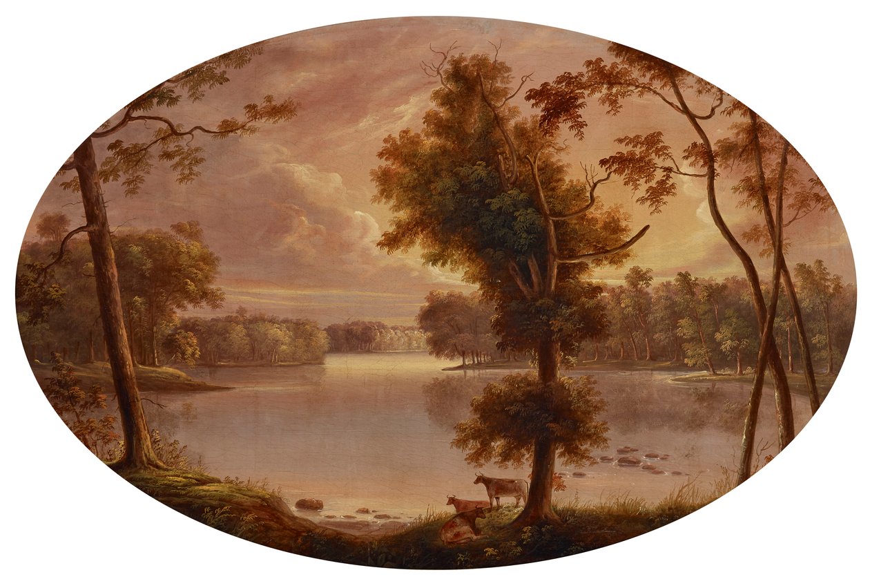 Landschap (waarschijnlijk bij Lafayette, Indiana) door George Winter