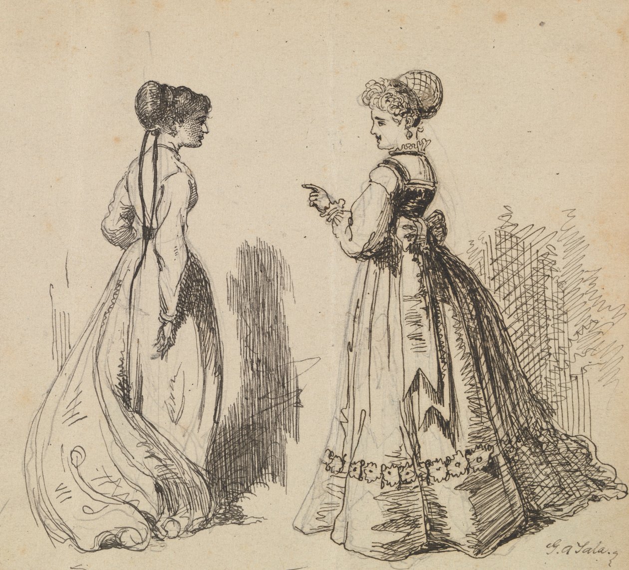 Twee vrouwen door George Augustus Sala