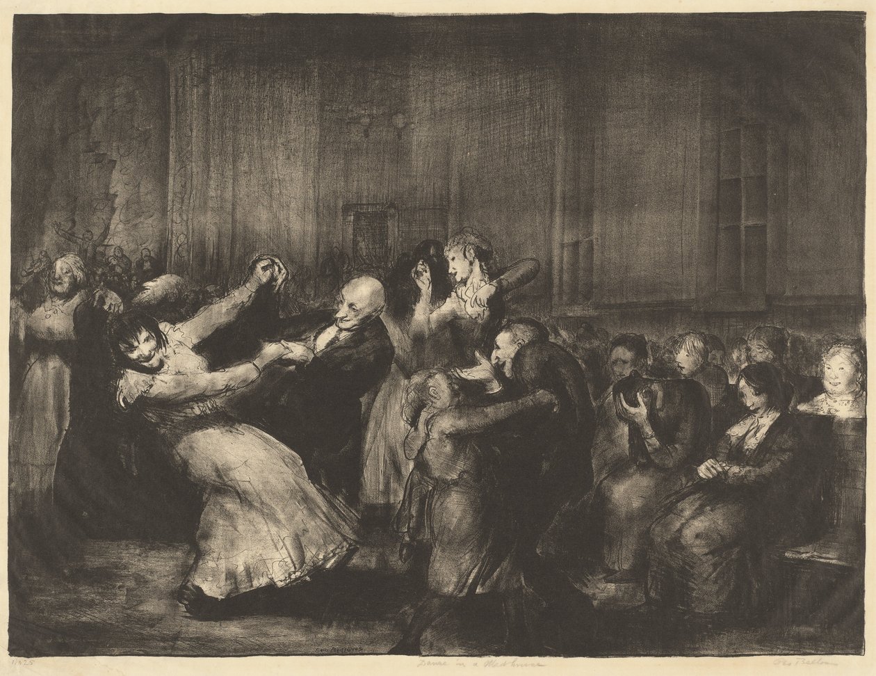 Dans in een gekkenhuis door George Bellows
